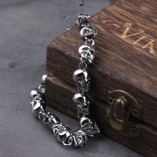 Pulseira Skull Viking