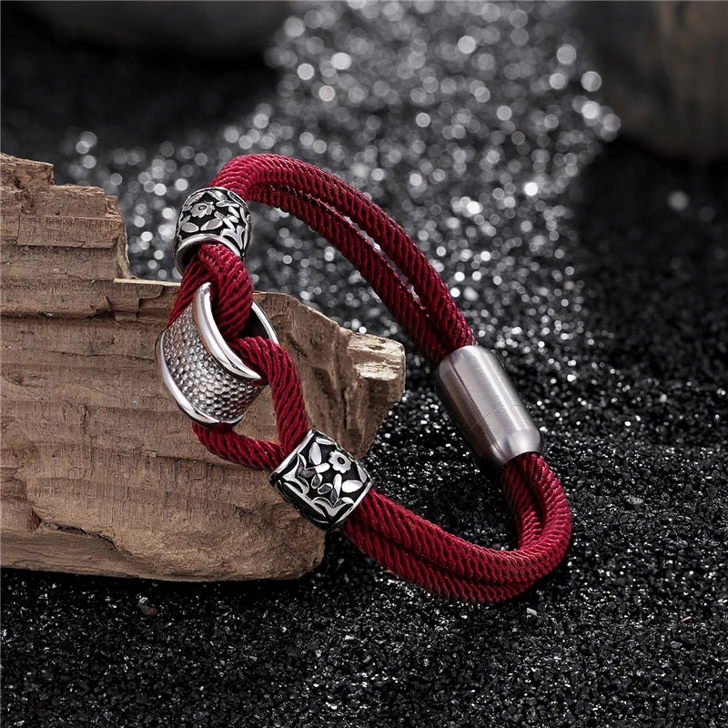 Pulseira Iron - Corda e Aço