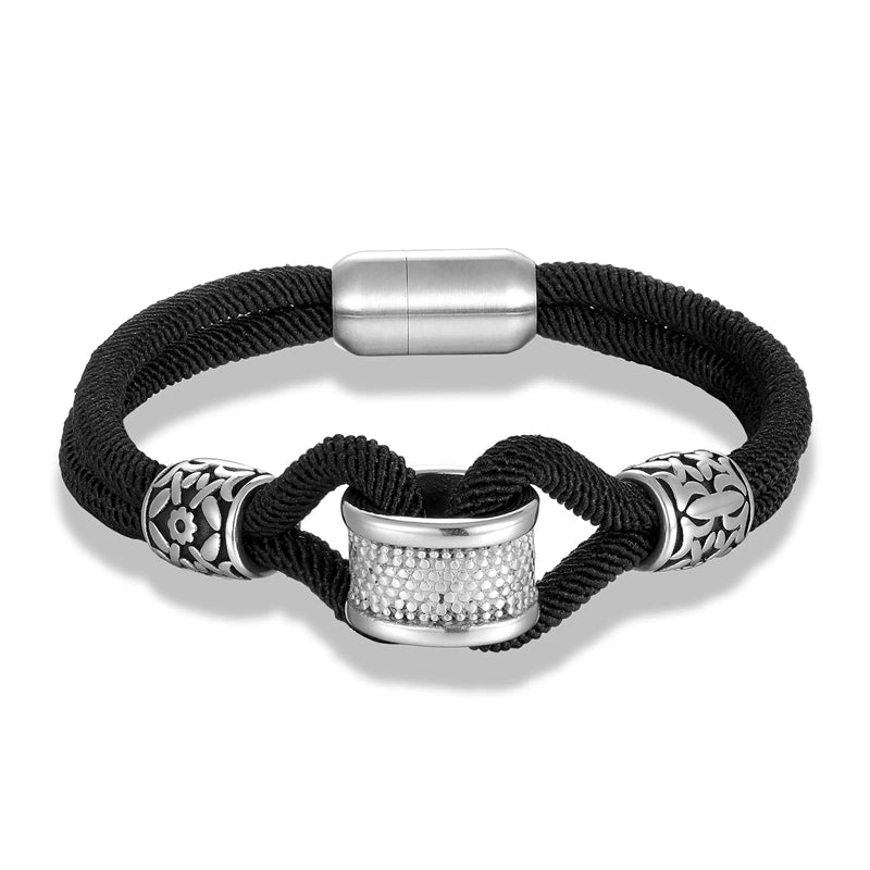 Pulseira Iron - Corda e Aço