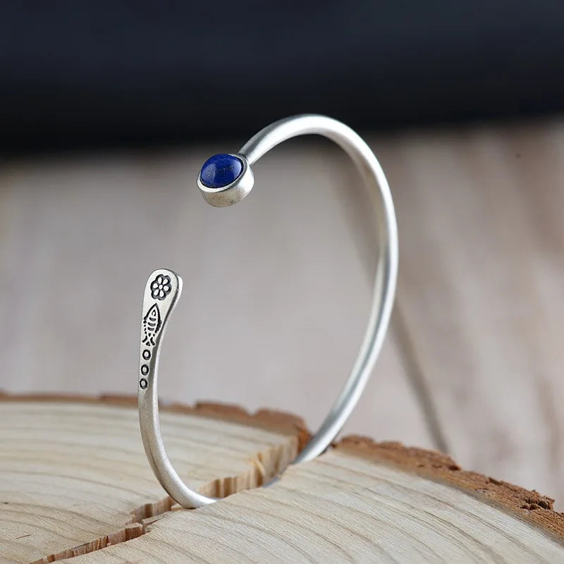 Bracelete Proteção Budista – Pedra & Prata 925 (Ajustável)