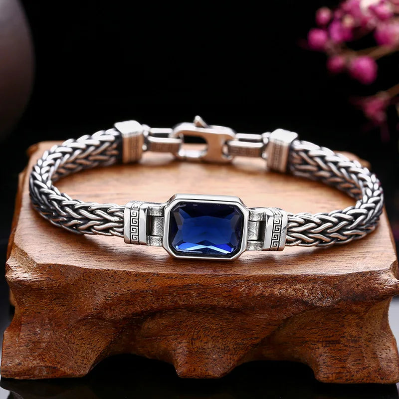 Pulseira Blue Stone - Prata 925