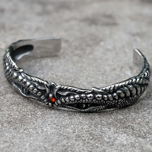 Bracelete Dragão de Valhalla - Aço Inoxidável