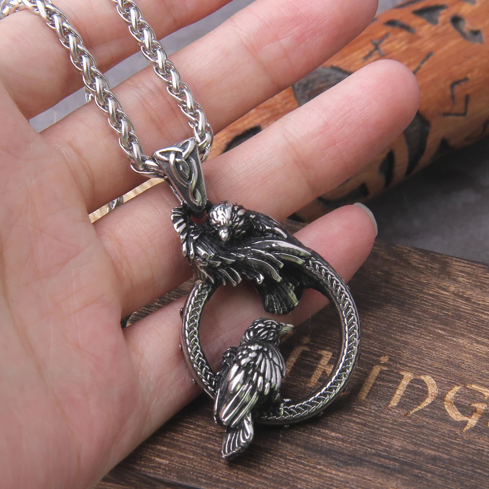 Colar Corvos de Odin – Huginn e Muninn