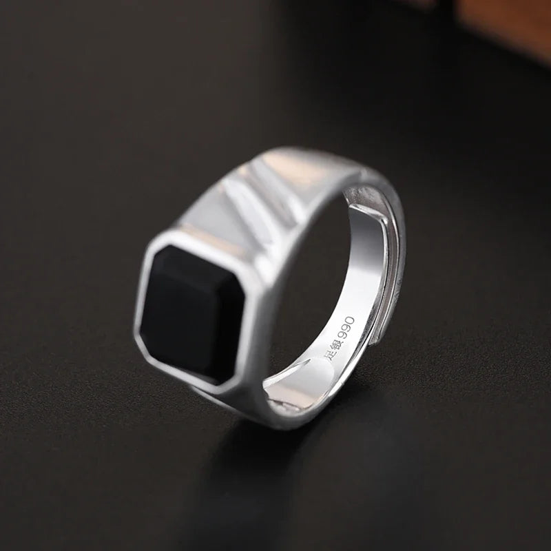 Anel Silver Black - Prata 925 (ajustável)