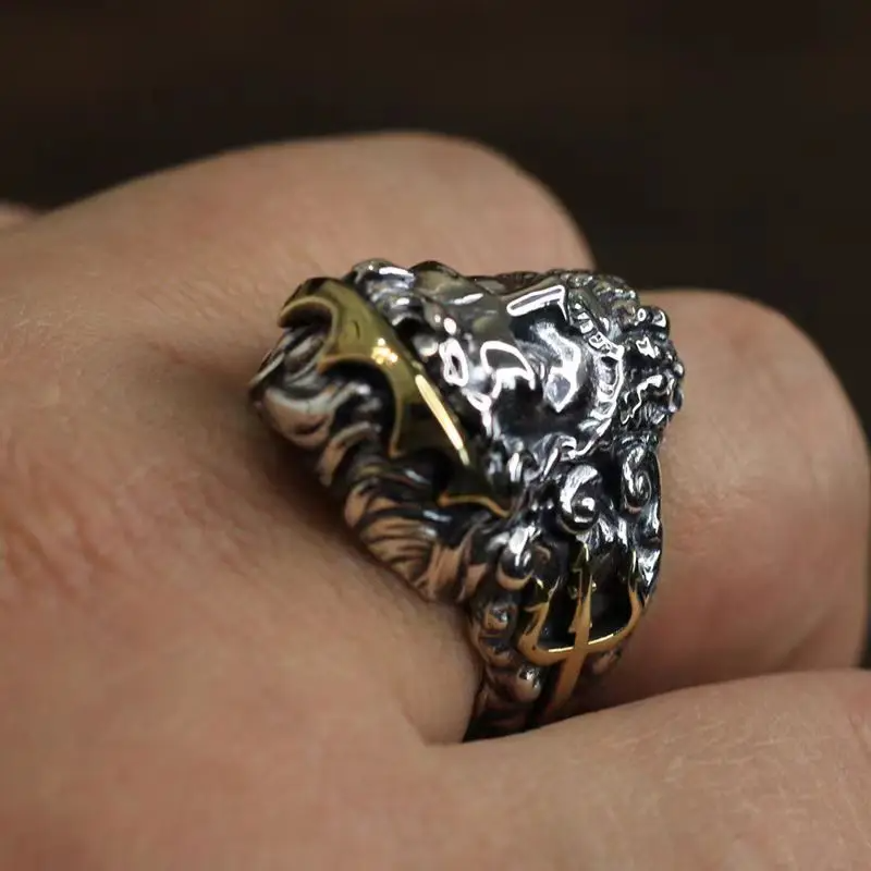 Anel Poseidon - Prata 925 (Ajustável)