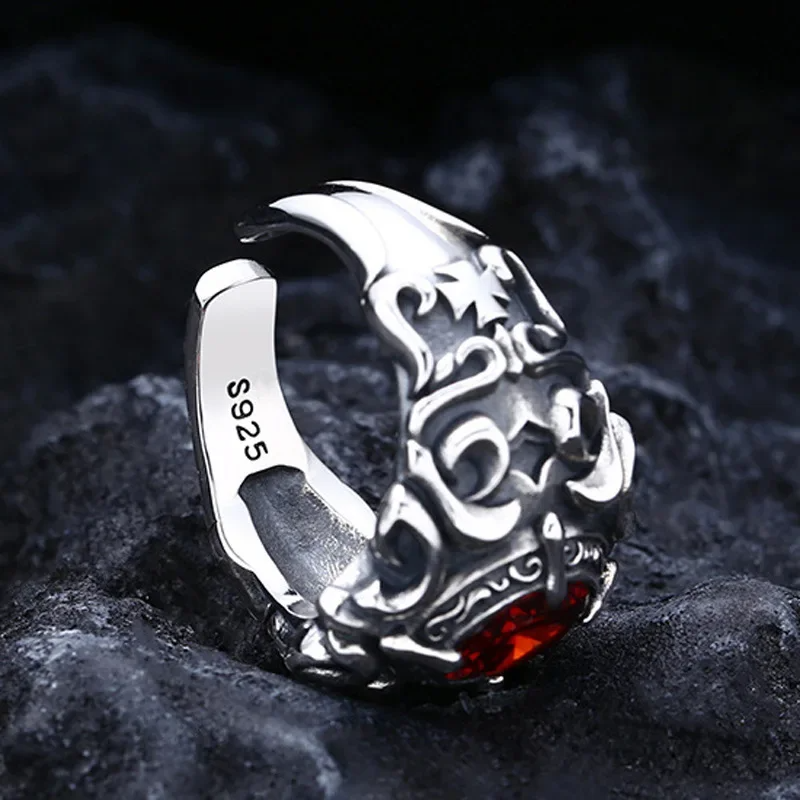 Anel Dark Ruby - Prata 925