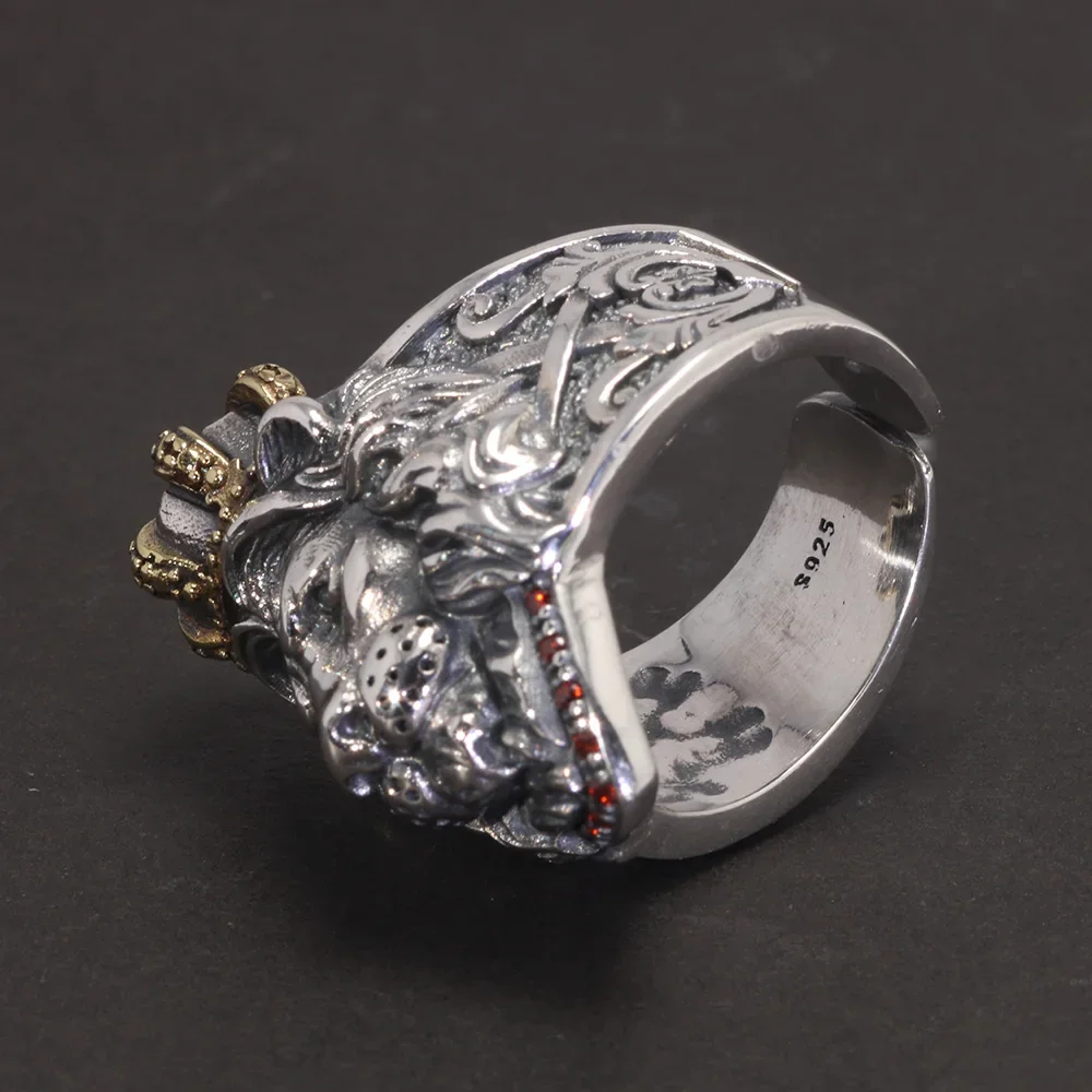 Anel Lion King - Prata 925 (Ajustável)