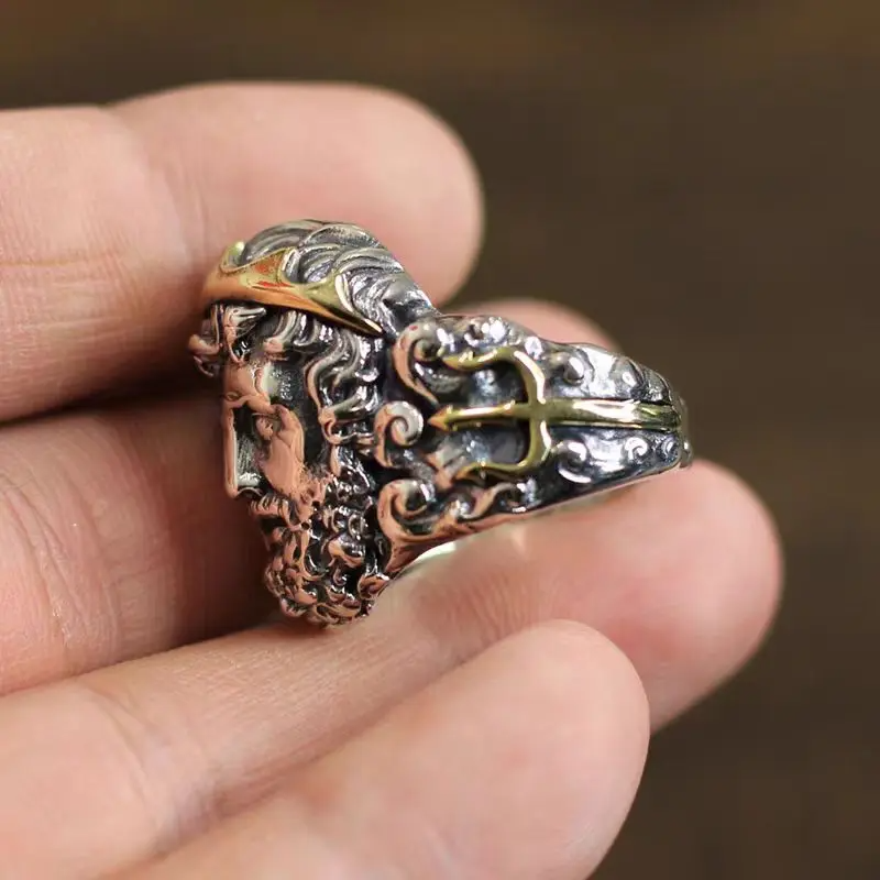 Anel Poseidon - Prata 925 (Ajustável)