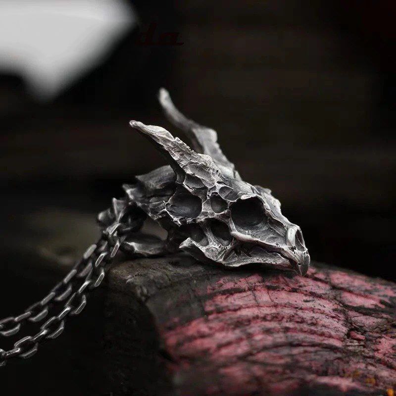 Colar Viking Crânio de Dragão