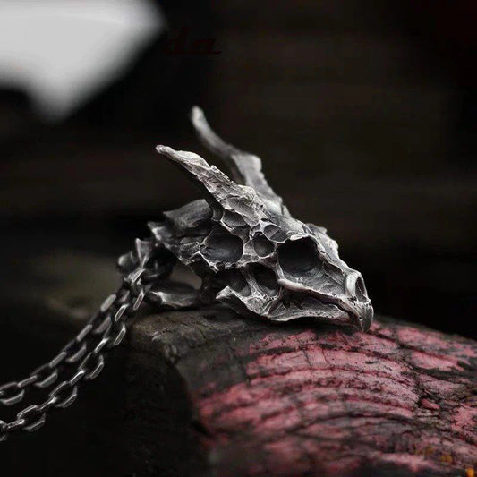Colar Viking Crânio de Dragão