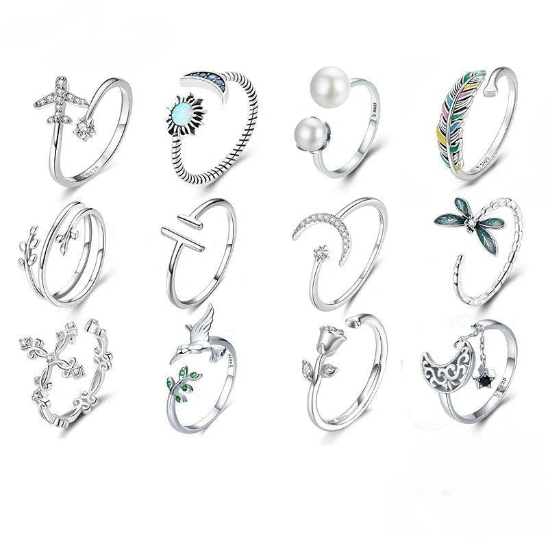 Anéis Ajustáveis - Prata 925