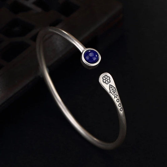 Bracelete Proteção Budista – Pedra & Prata 925 (Ajustável)