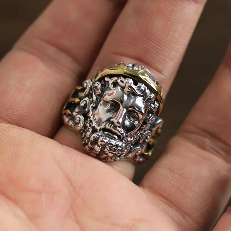 Anel Poseidon - Prata 925 (Ajustável)