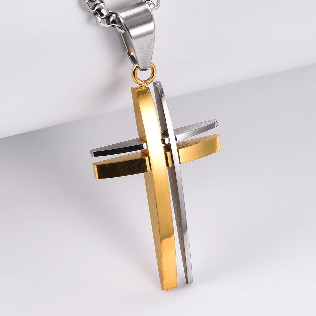 Colar Cruz - Aço Inoxidável