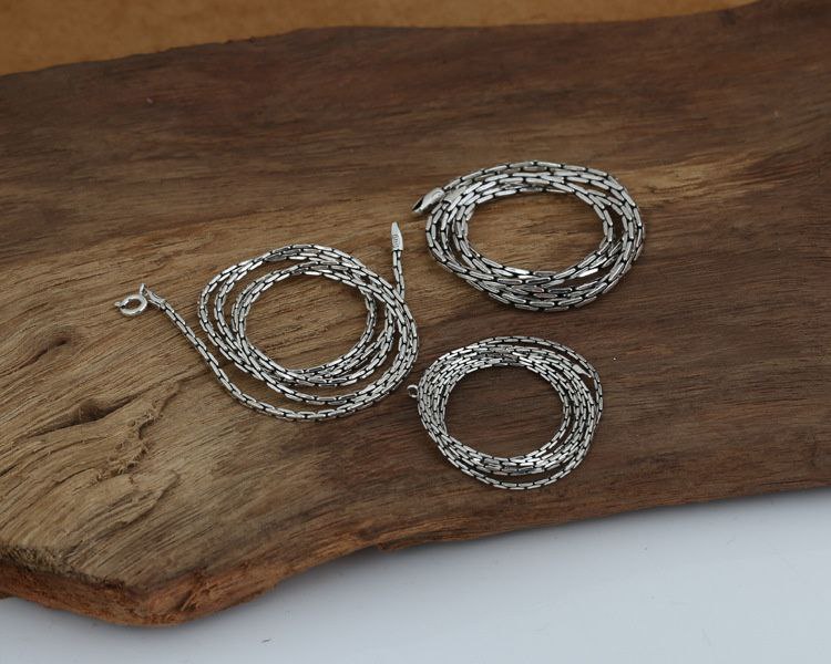 Corrente Vintage Bamboo - Prata 925