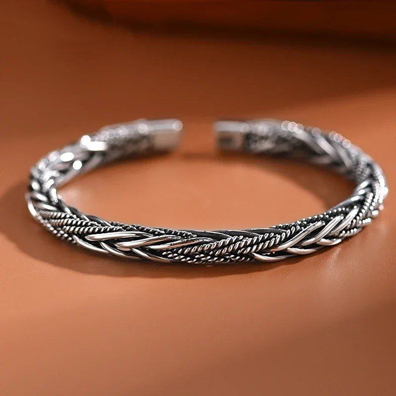 Bracelete Dário - Prata 925 6mm (ajustável)