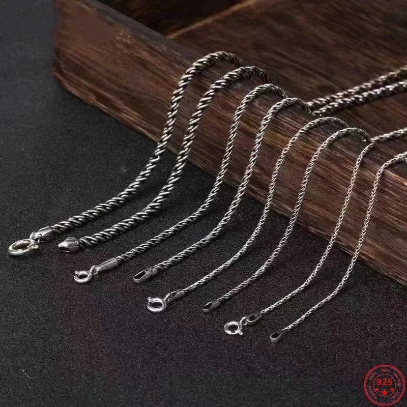 Corrente Vintage Twisted - Prata 925