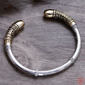 Bracelete Vintage Tibetano - Prata 925 e Bronze
