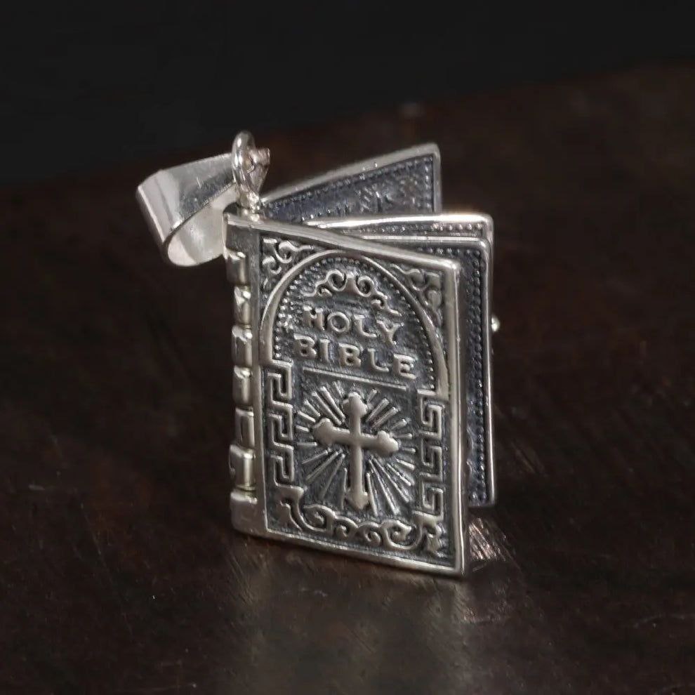 Pingente Holy Bible (Bíblia Sagrada) - Prata 925