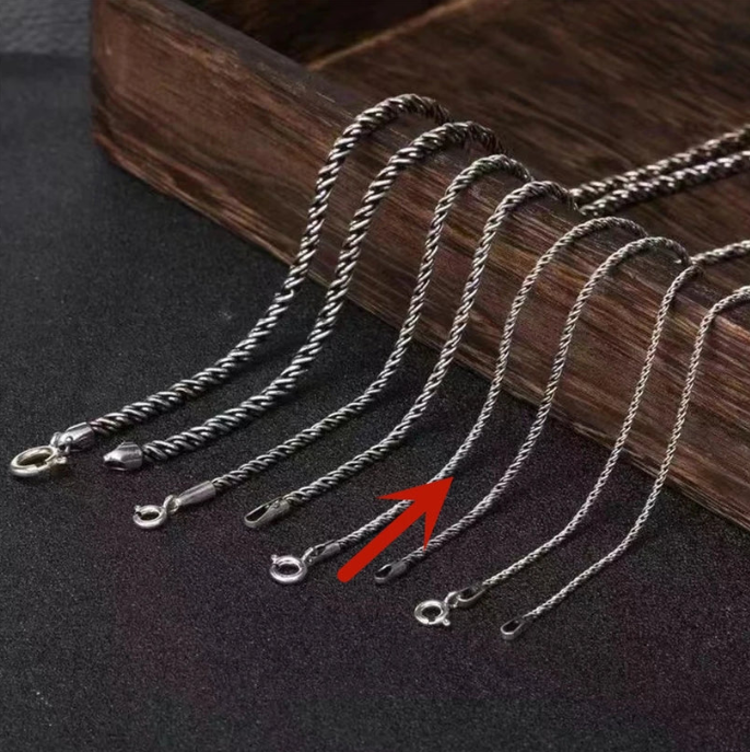 Corrente Vintage Twisted - Prata 925