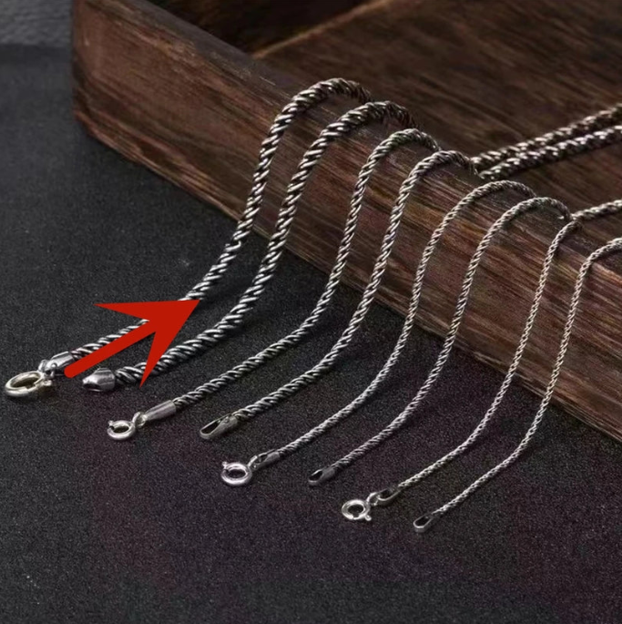 Corrente Vintage Twisted - Prata 925