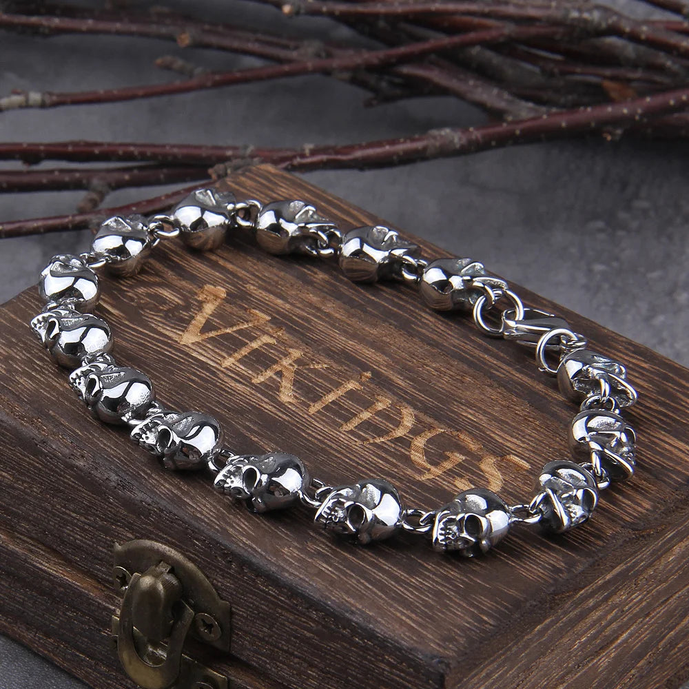 Pulseira Skull Viking