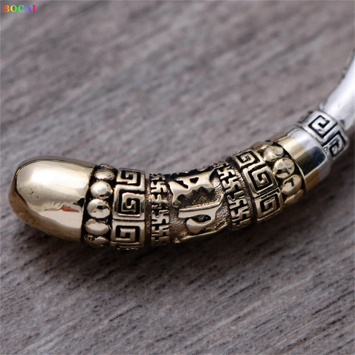 Bracelete Vintage Tibetano - Prata 925 e Bronze