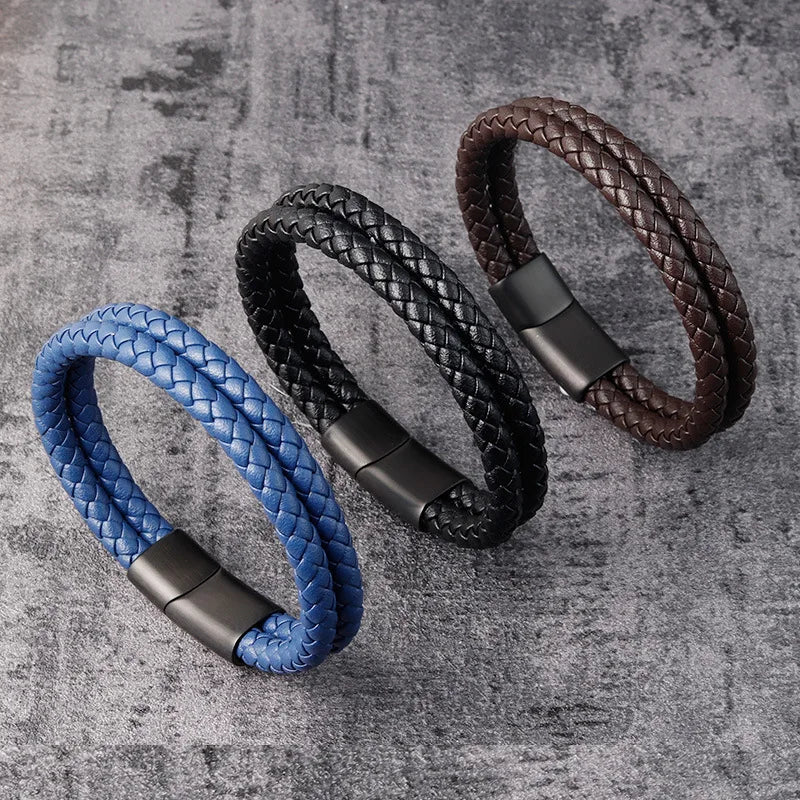 Pulseira Nero – Couro Duplo