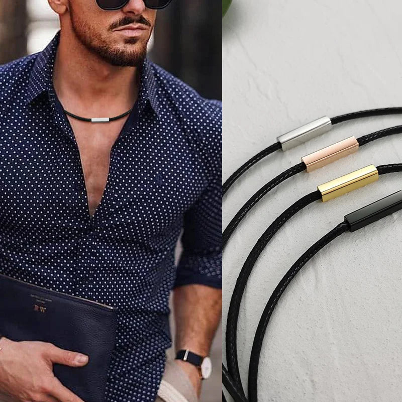 Gargantilha Titan - Couro Trançado