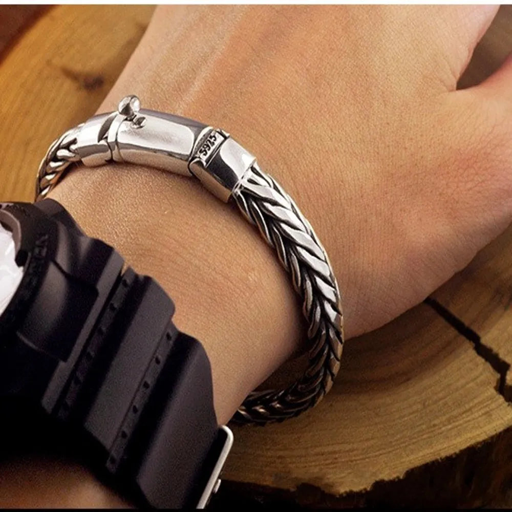 Pulseira Leônidas - Prata 925 (9mm)