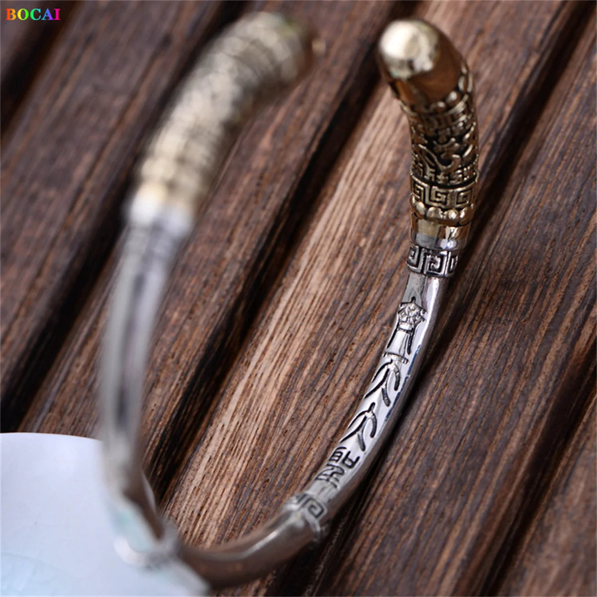 Bracelete Vintage Tibetano - Prata 925 e Bronze