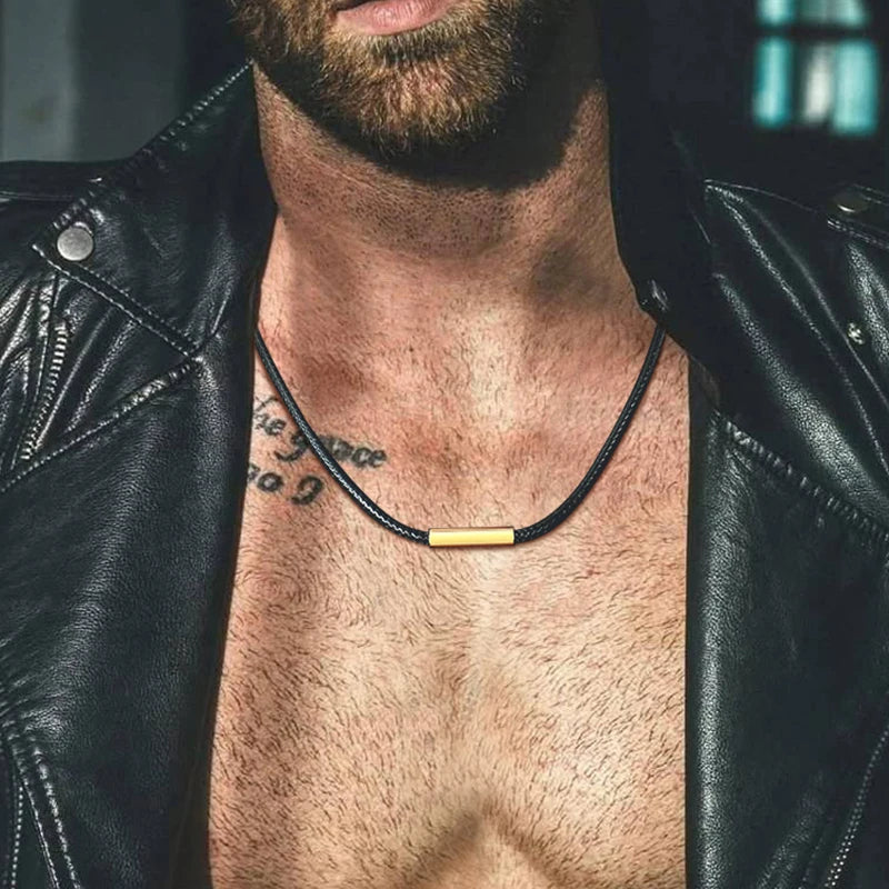 Gargantilha Titan - Couro Trançado