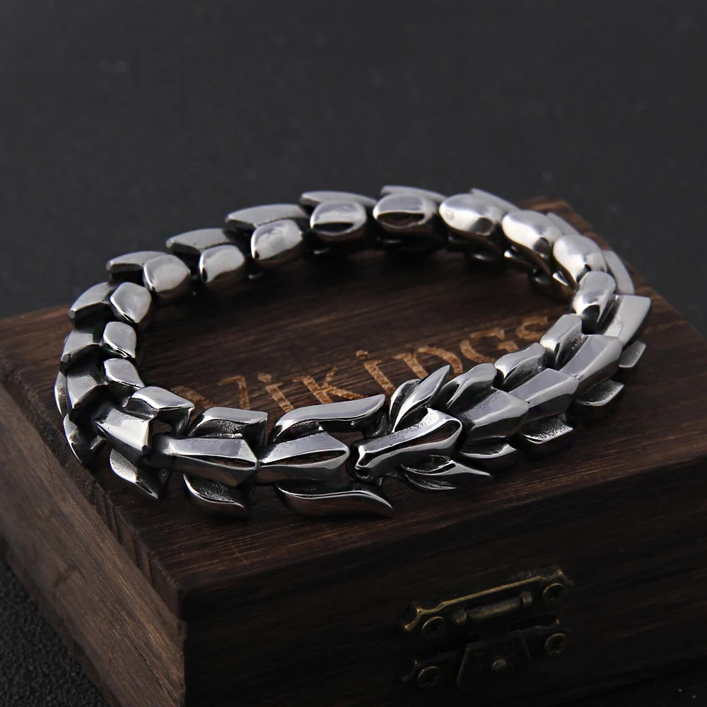 Pulseira Ouroboros - Aço Inoxidável