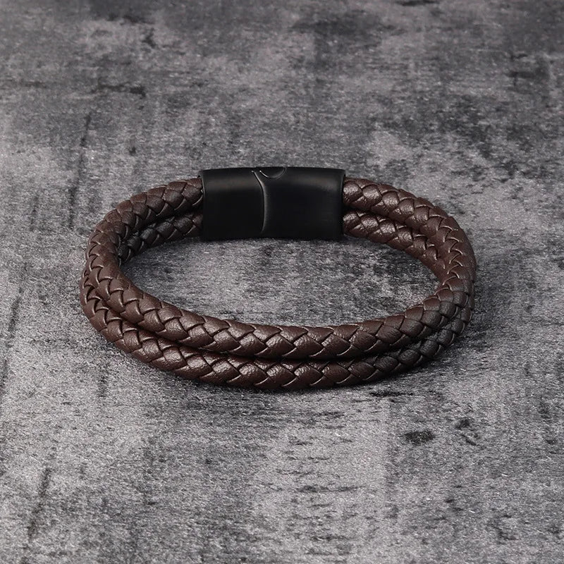 Pulseira Nero – Couro Duplo