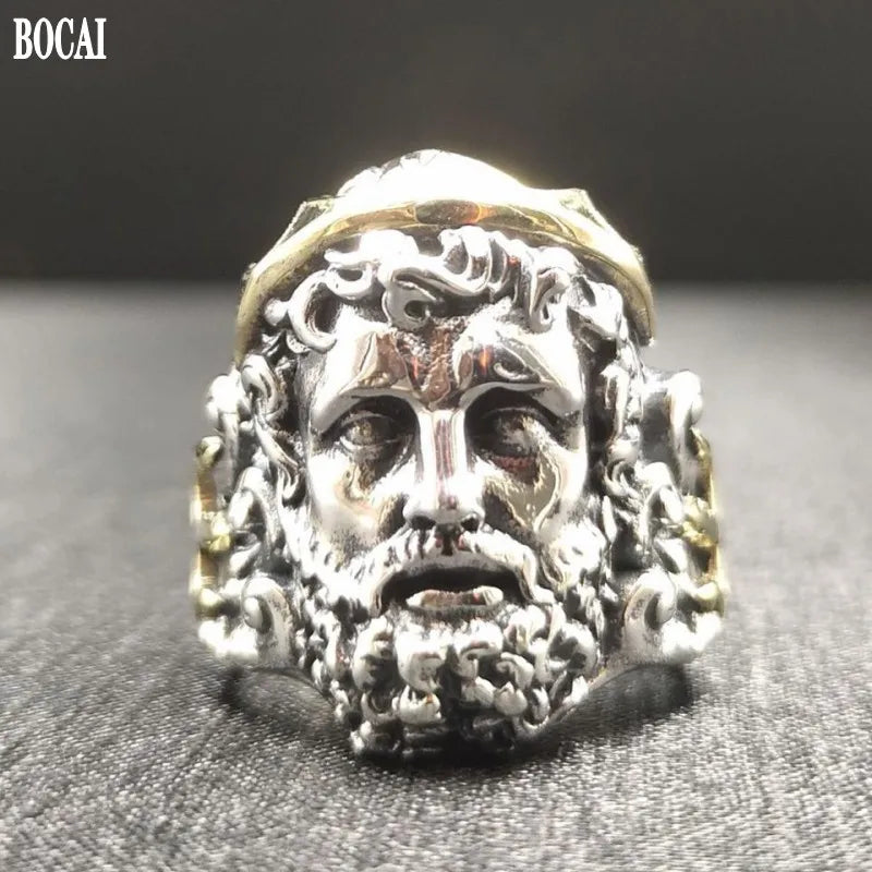 Anel Poseidon - Prata 925 (Ajustável)