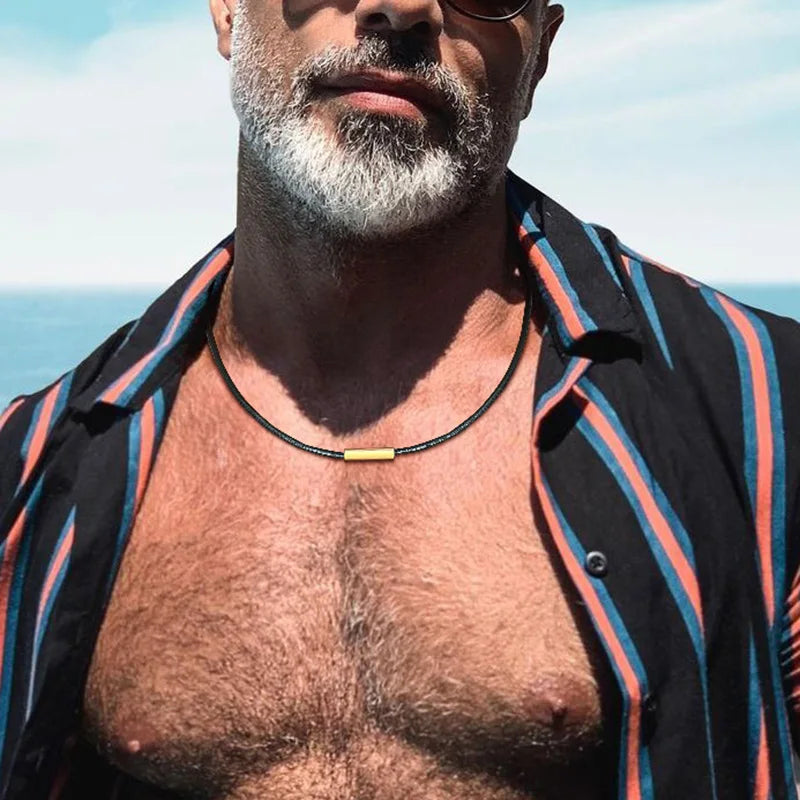 Gargantilha Titan - Couro Trançado