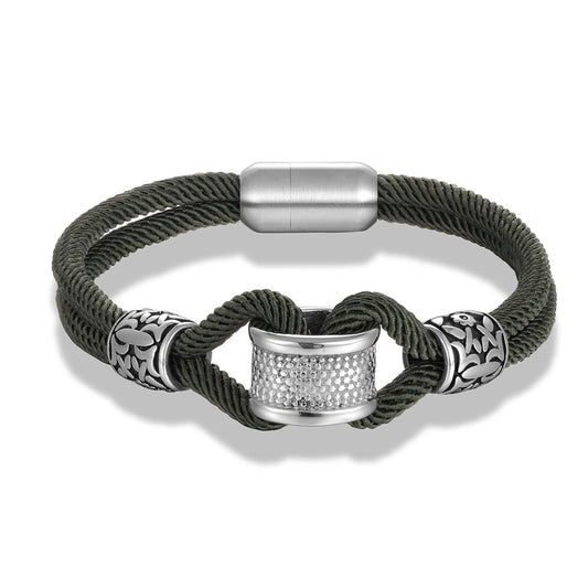 Pulseira Iron - Corda e Aço