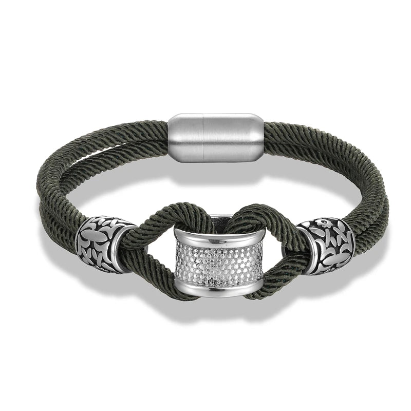Pulseira Iron - Corda e Aço