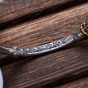 Bracelete Vintage Tibetano - Prata 925 e Bronze