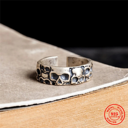 Anel Calvarium Skull - Prata 925 (Ajustável)