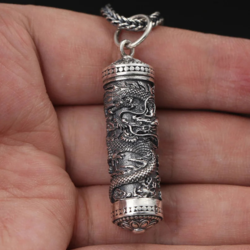 Pingente Dragão (Porta-Perfume) - Prata 925