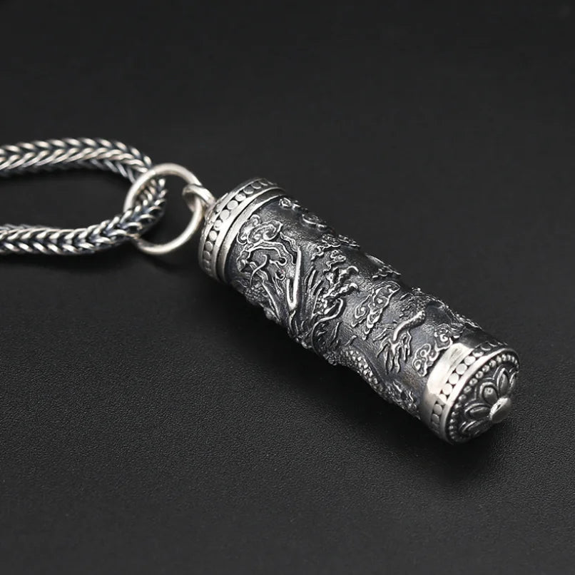 Pingente Dragão (Porta-Perfume) - Prata 925