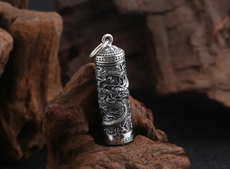 Colar Bali Dragão (Porta-Perfume) - Prata 925