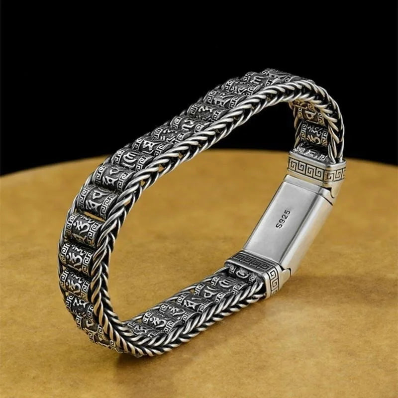 Pulseira Mantra Budista - Prata 925