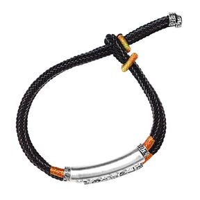 Pulseira Tibetana - Mantra (Corda Premium + Prata 999/925)