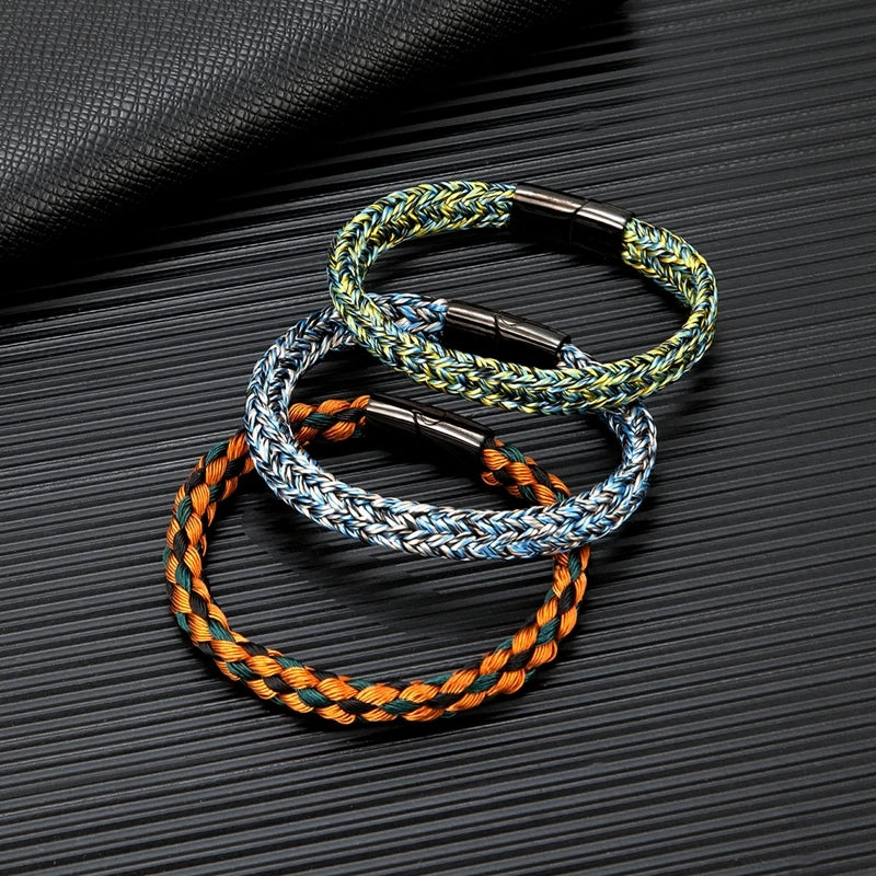 Pulseira Vértice – Corda Náutica e Aço Inoxidável