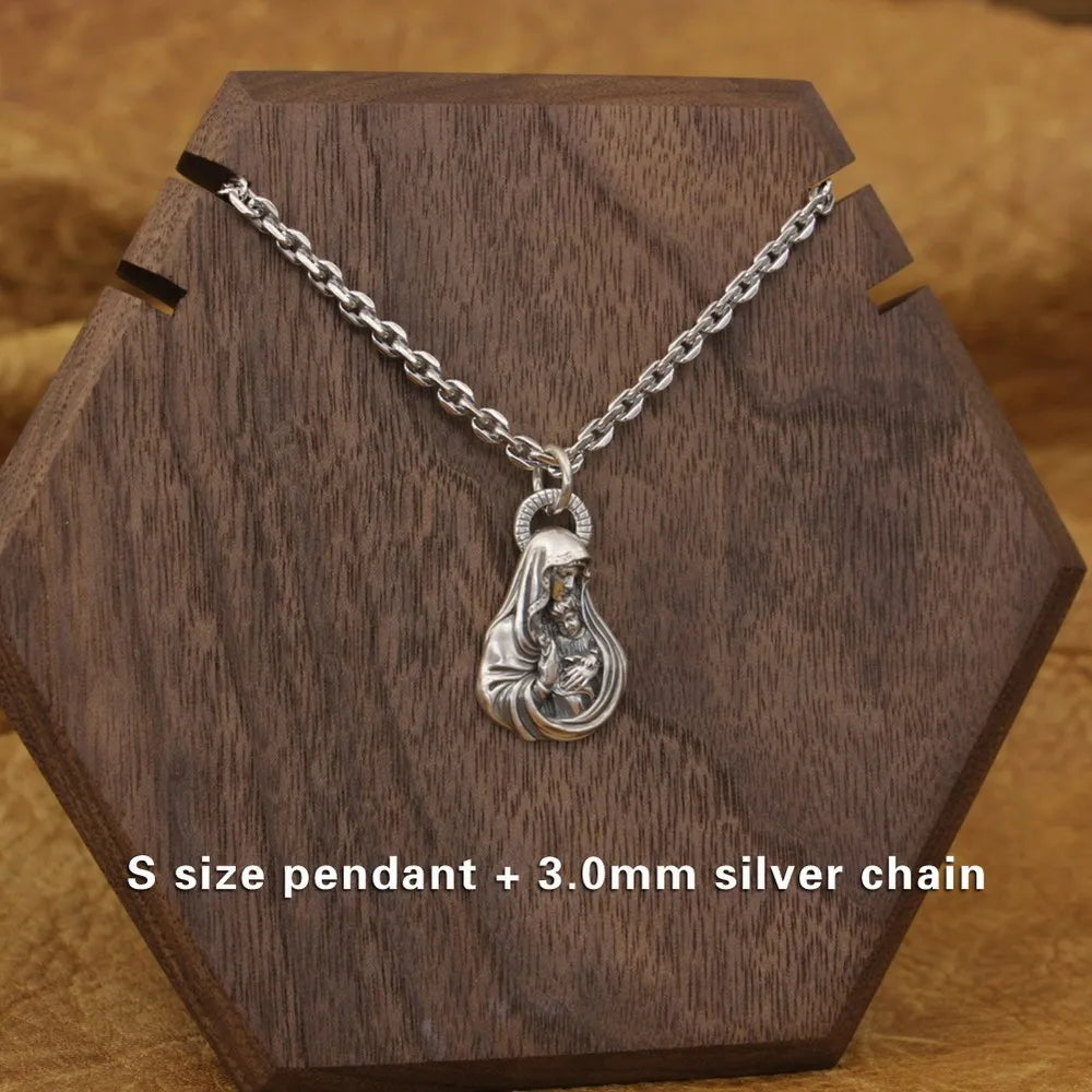 PINGENTE MÃE DE JESUS - PRATA 925