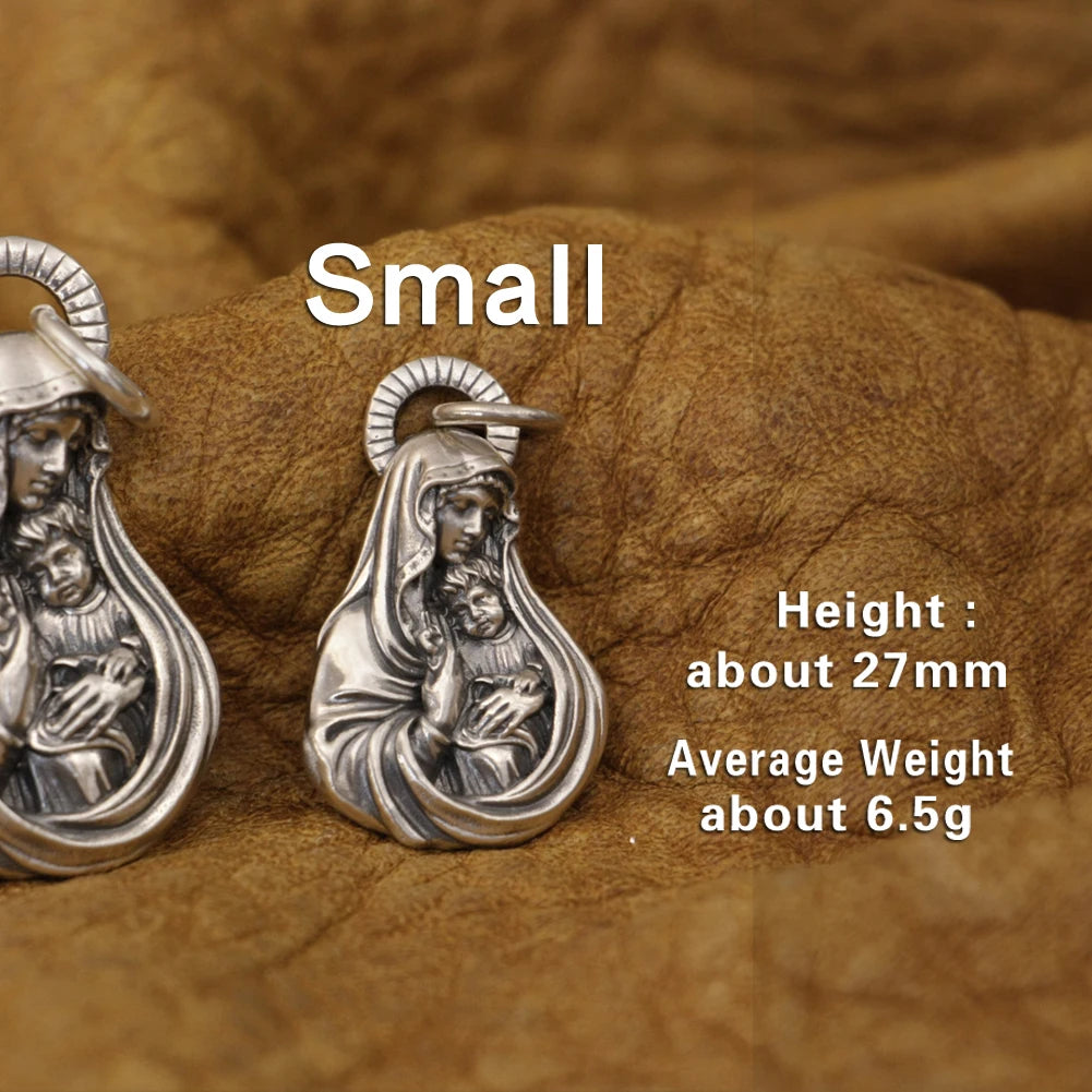 PINGENTE MÃE DE JESUS - PRATA 925