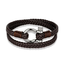 Pulseira Onyx – Aço Inoxidável e Couro Premium