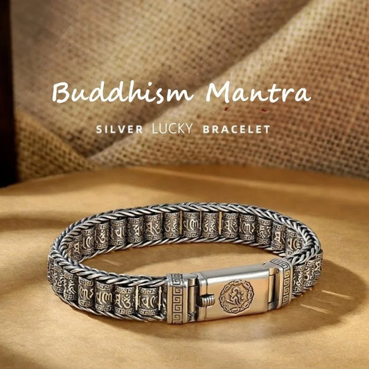 Pulseira Mantra Budista - Prata 925